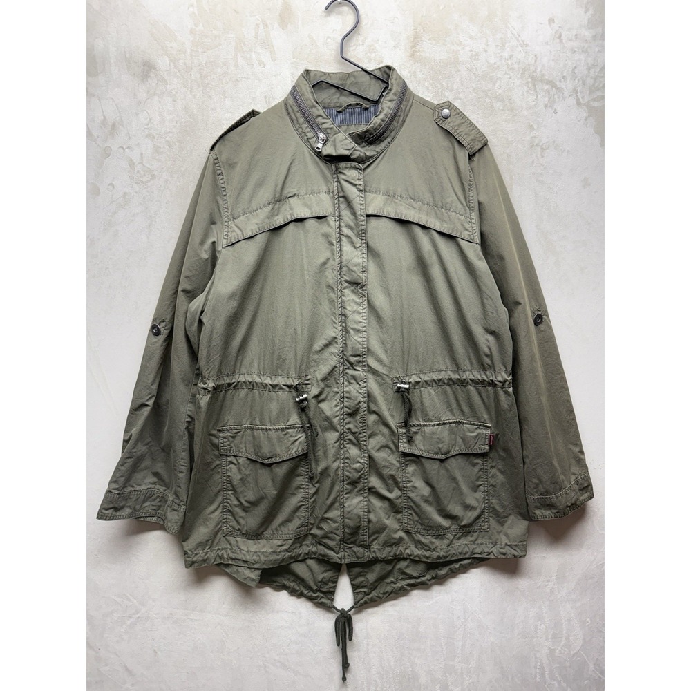 Levi's Jacket Womens XL Utility Field Military Green Army Coat Zip M65 Workwear